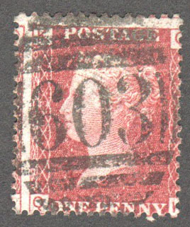 Great Britain Scott 33 Used Plate 103 - QK - Click Image to Close